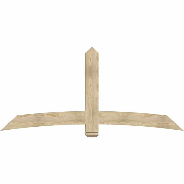 Ekena Millwork Bellingham Rough Sawn Timber Gable Bracket, Douglas Fir, 84"W x 38"H x 4"D x 6"F, 11/12 Pitch GBW084X38X0406BEL00RDF - main